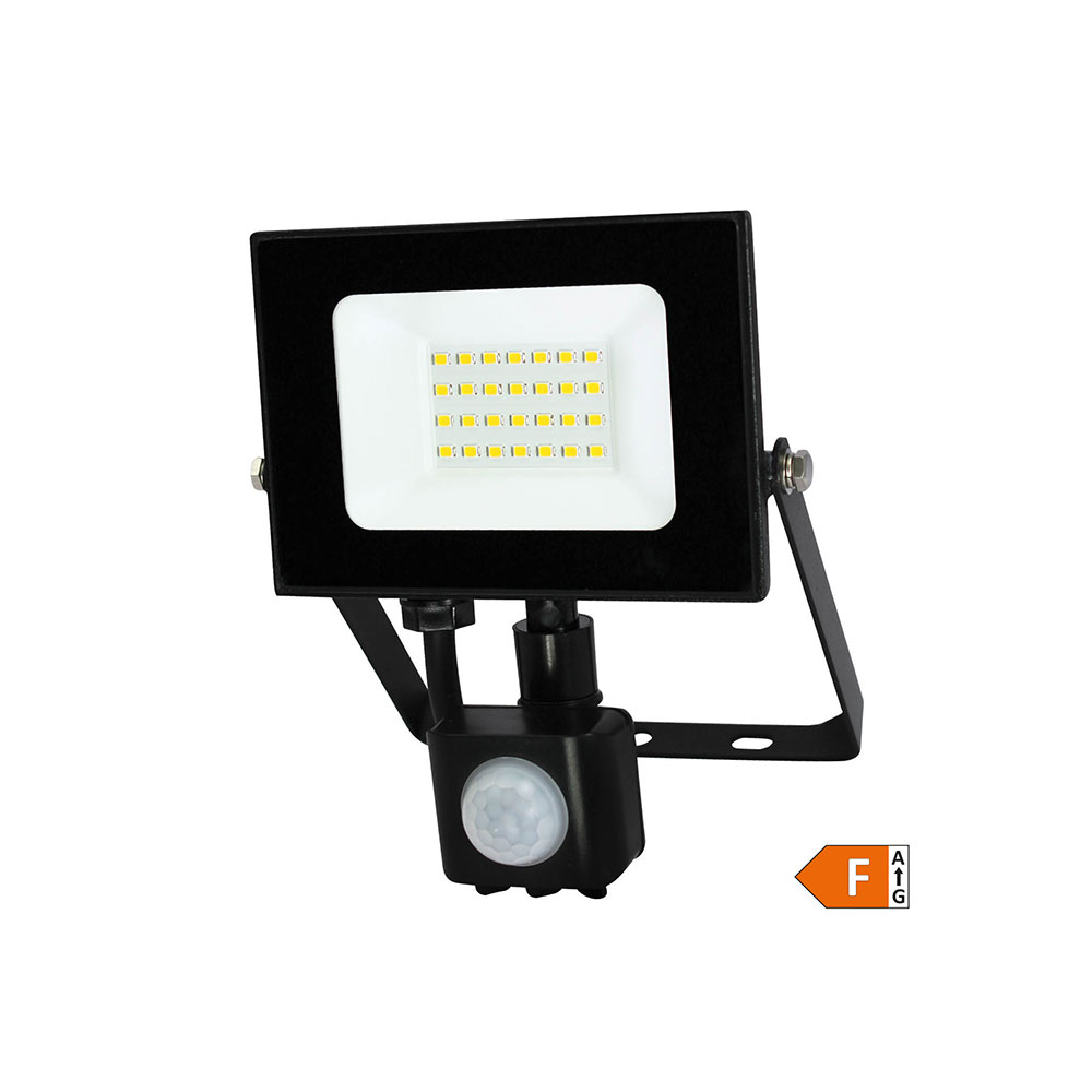 COMMEL LED reflektor 20W 4000K 1600lm detektr pokreta crni 307-229