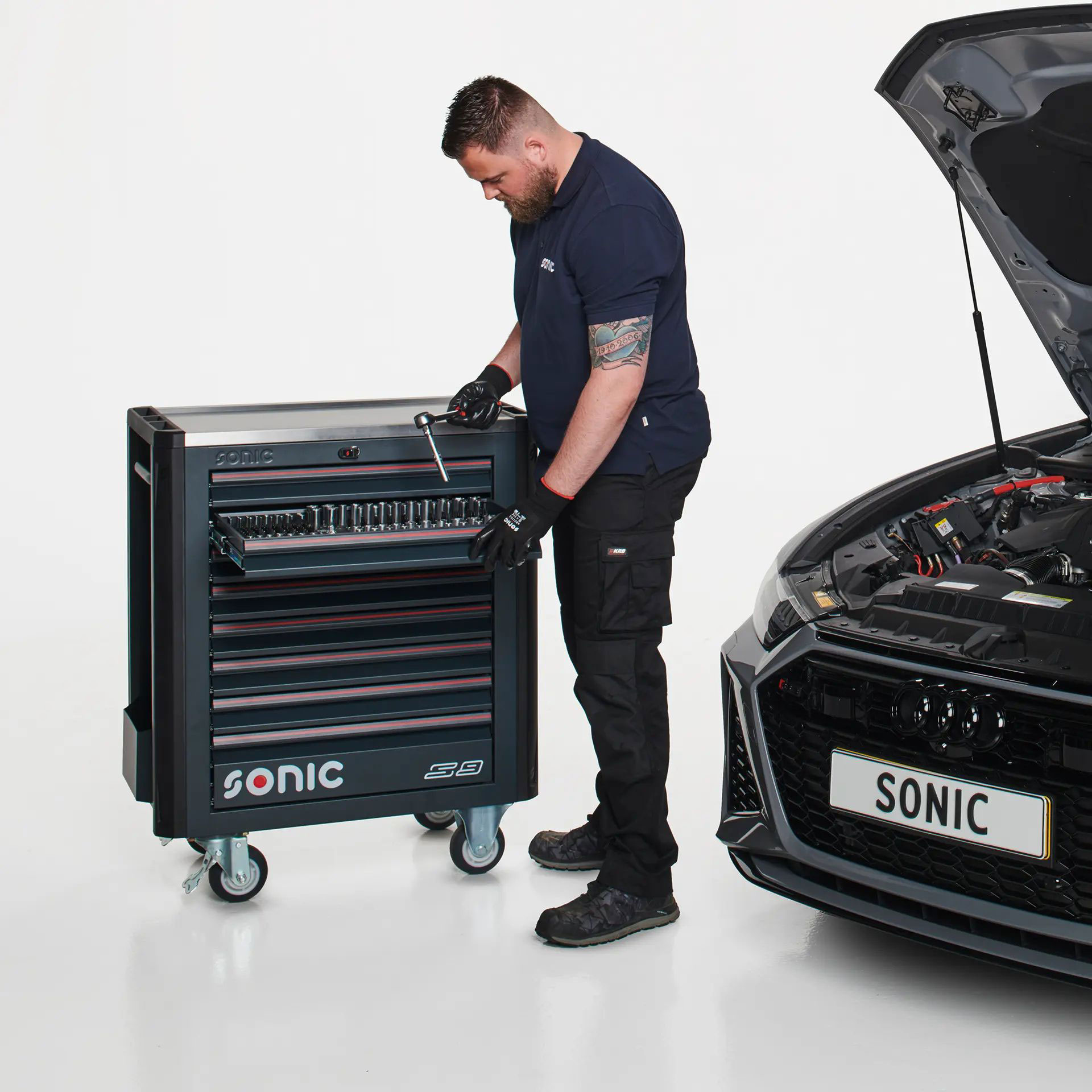 SONIC radionička kolica s alatom NEXT S9 8 ladica 527 dj. 750777-SEQ - Slika 2
