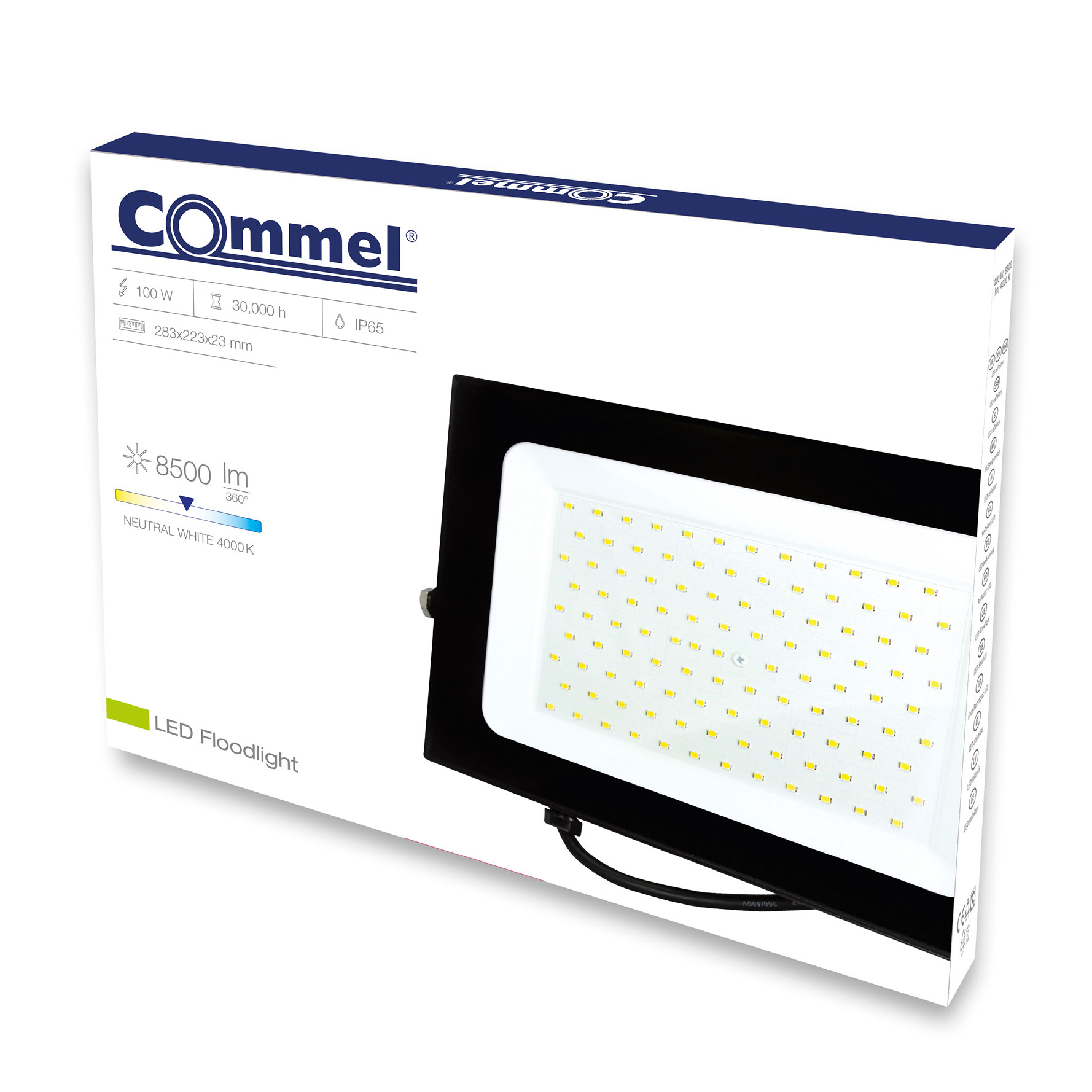 COMMEL LED reflektor 100W 4000K 8500lm crni 306-299 - Slika 2