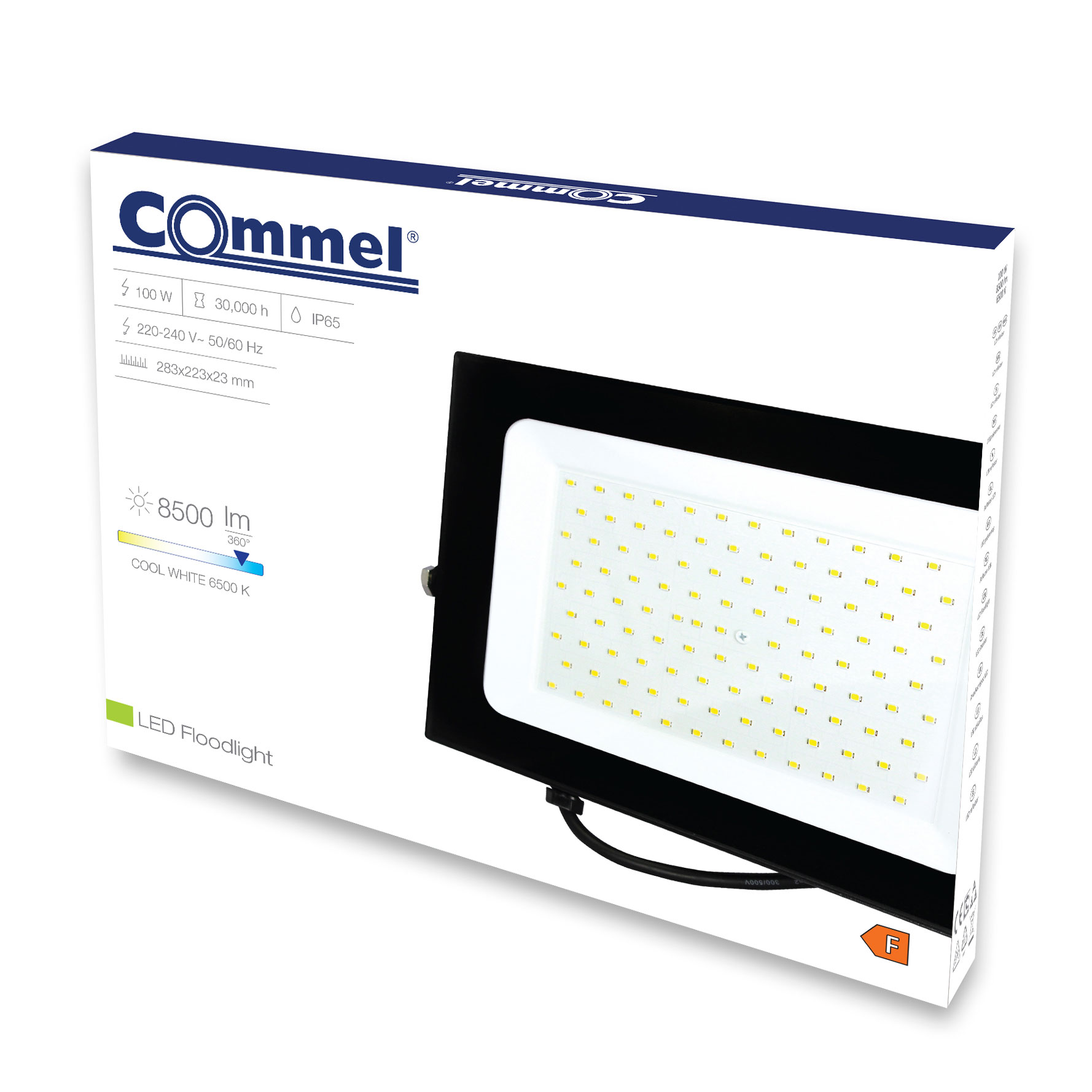 COMMEL LED reflektor 100W 6500K 8500lm crni 306-305 - Slika 2
