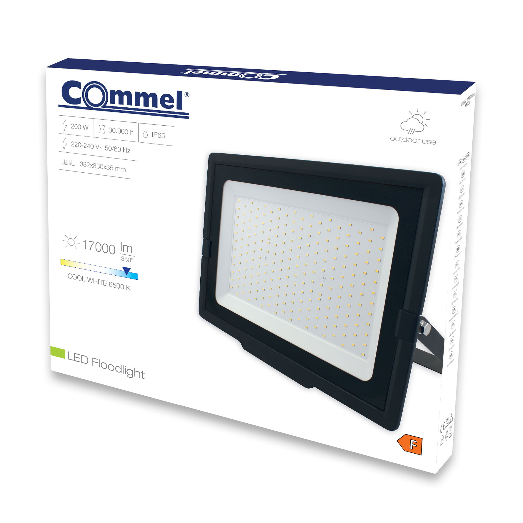 COMMEL LED reflektor 200W 6500K 17000lm crni 306-307 - Slika 2