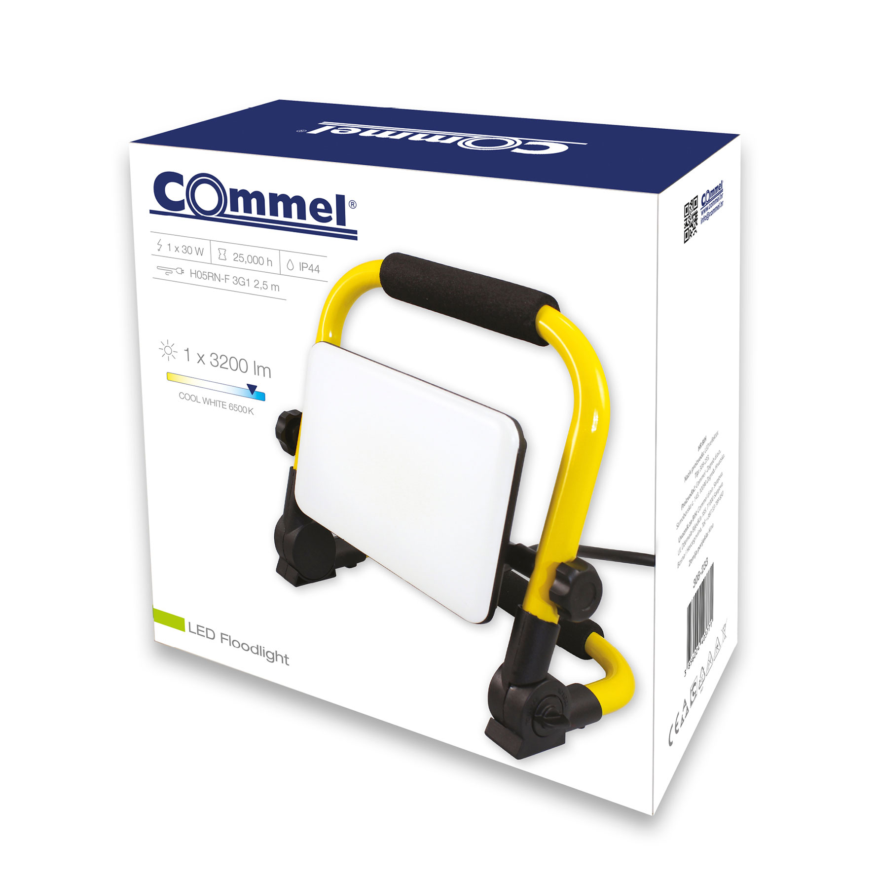 COMMEL LED reflektor na stalku 30W 6500K 3200lm crni 308-233 - Slika 2