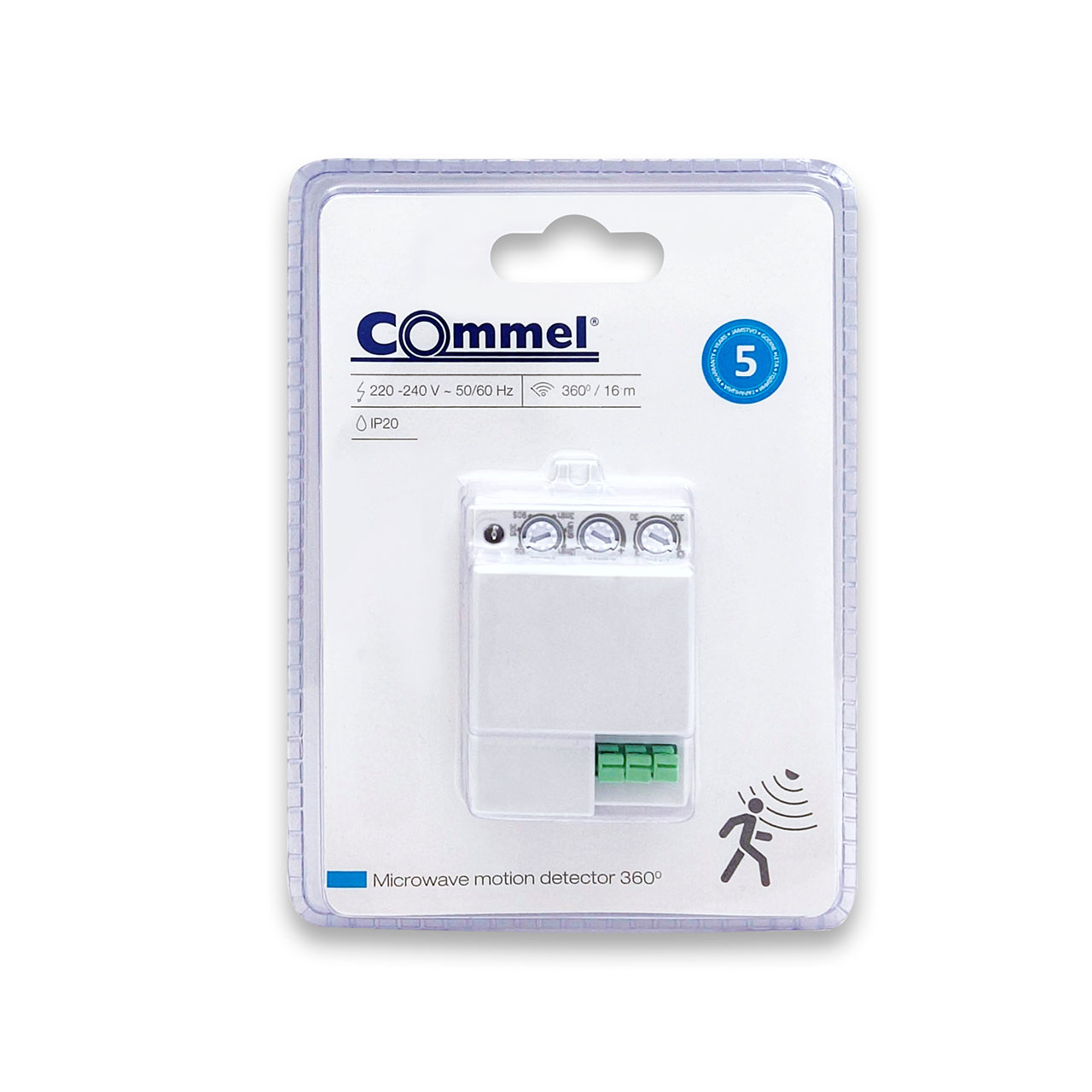 COMMEL mikrovalni detektor pokreta 360° 8m 313-101 - Slika 2