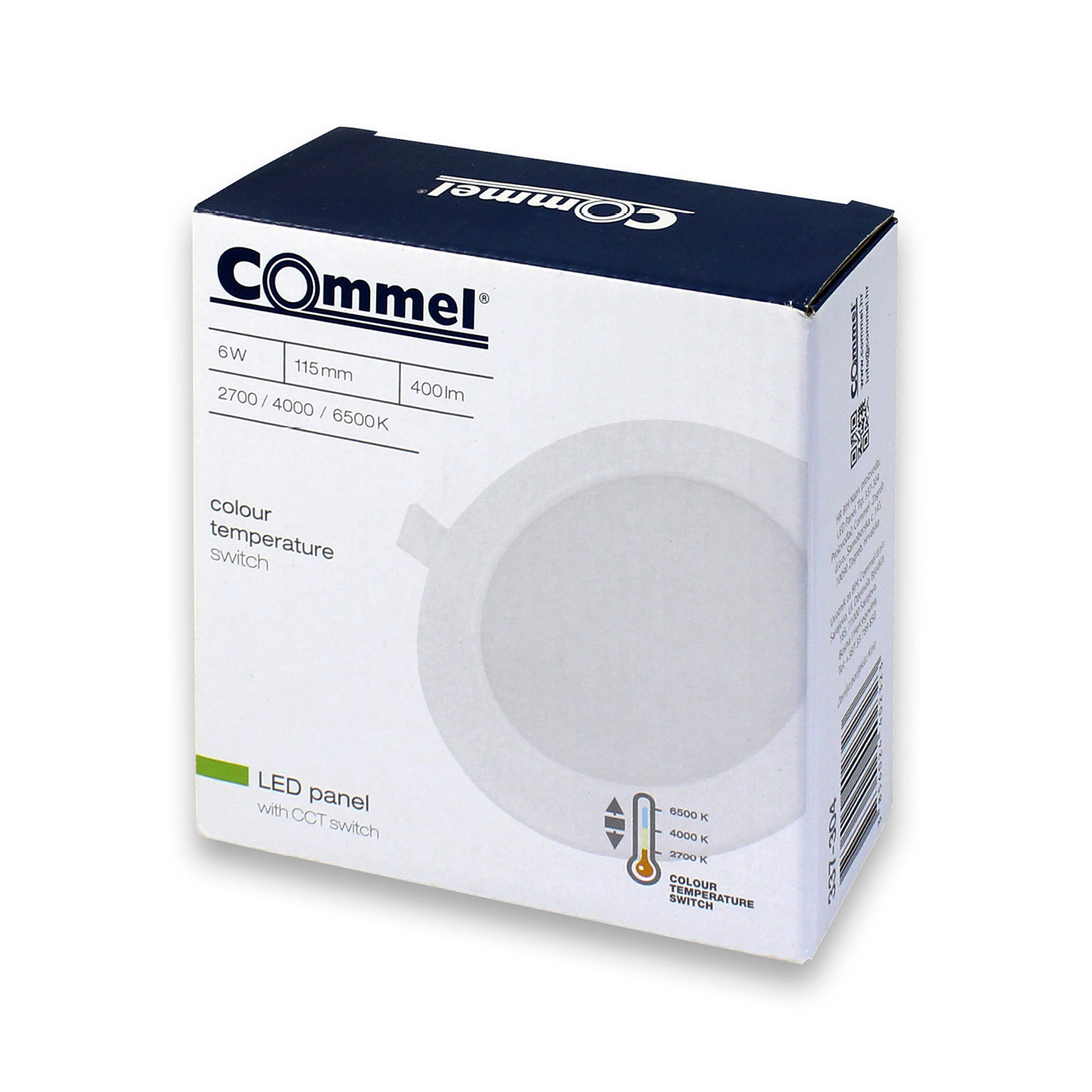COMMEL LED panel 6W, 2700/4000/6500K, 525lm, sklopka, bijeli 337-304 - Slika 2