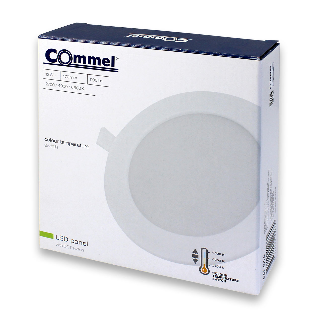 COMMEL LED panel 12W, 2700/4000/6500K, 1190lm, sklopka, bijeli 337-314 - Slika 2