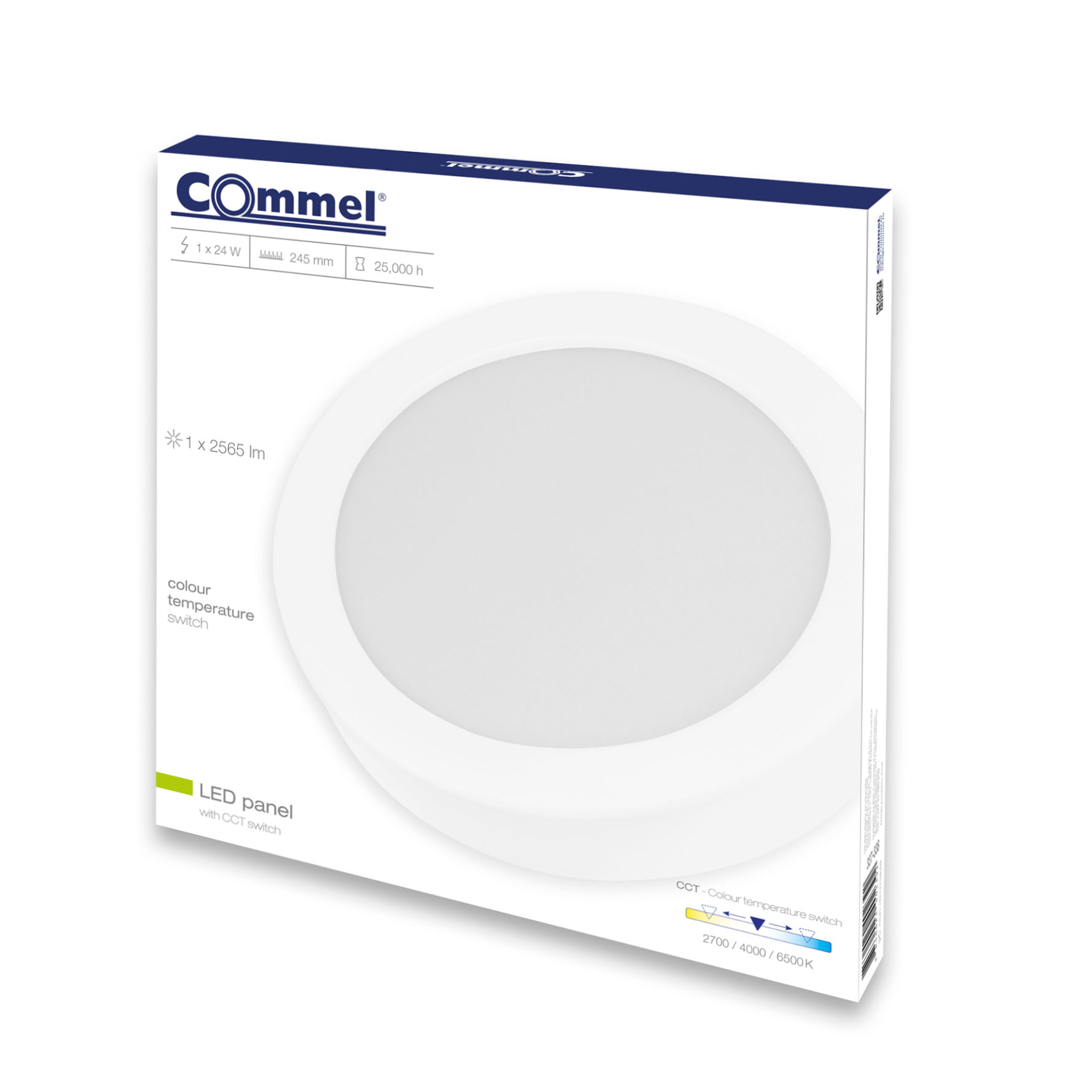 COMMEL LED panel 24W, 2700/4000/6500K, 2565lm, sklopka, bijeli 337-338 - Slika 2