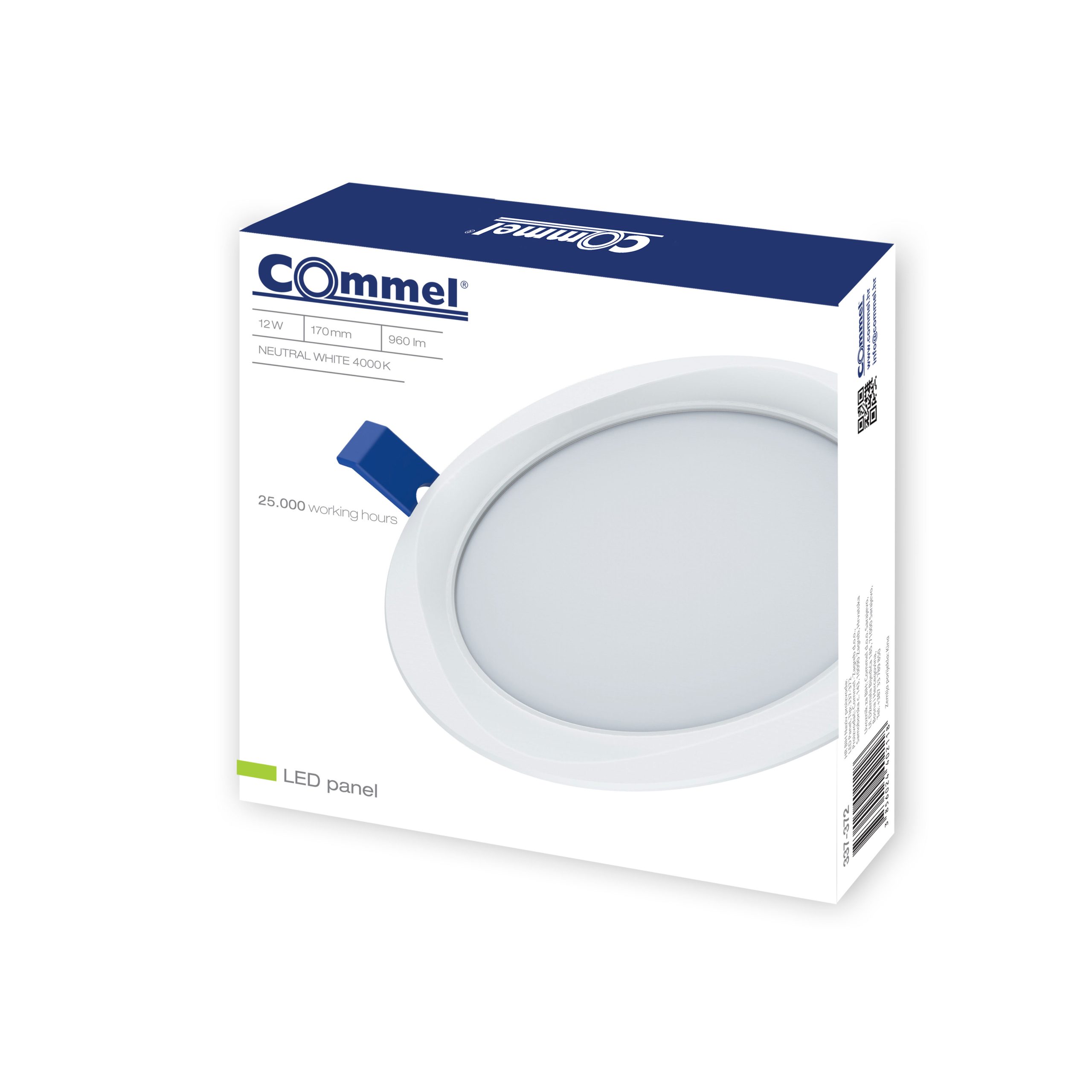 COMMEL LED panel 12W, 4000K, 1200lm, bijeli 337-372 - Slika 2