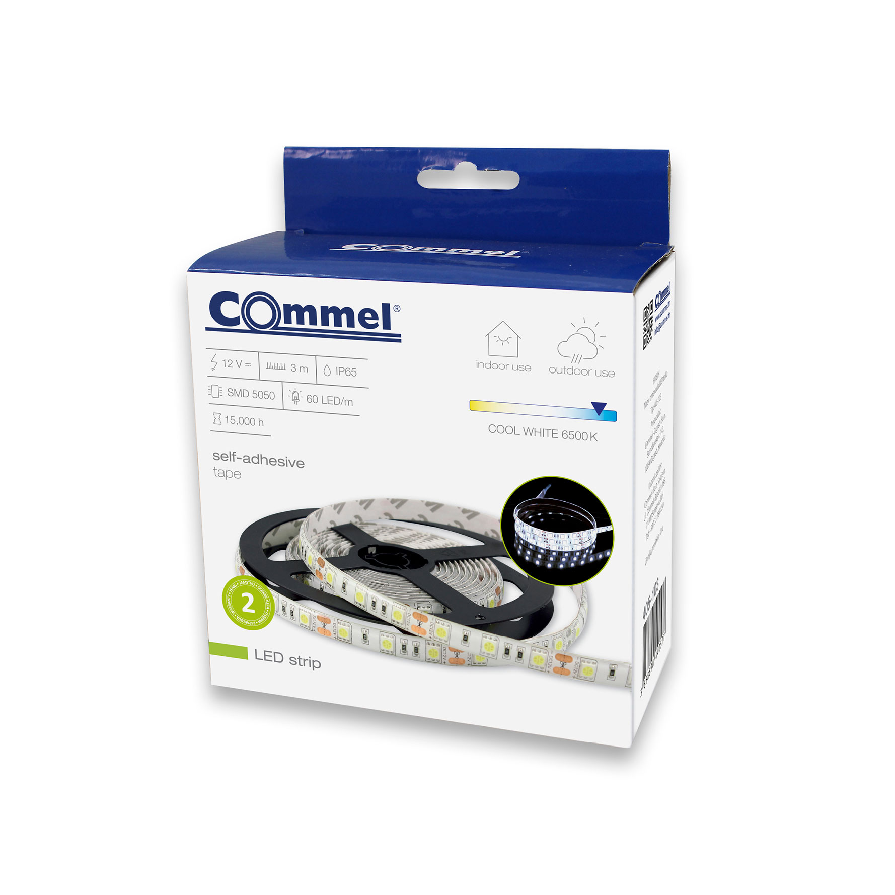 COMMEL LED traka 3m 5050 SMD 6500K samoljepiva 405-103 - Slika 3