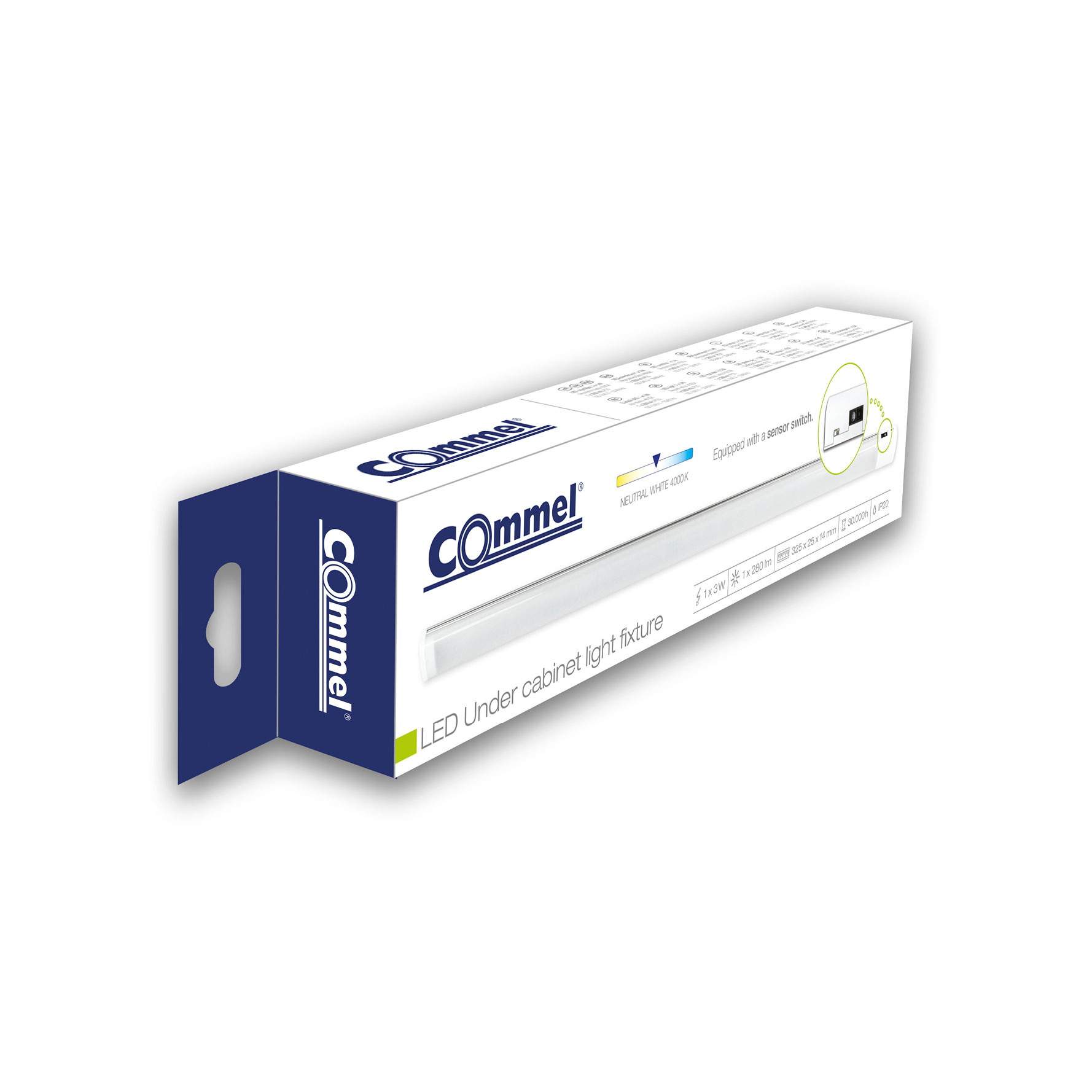 COMMEL LED svjetiljka 3W 4000K 280lm detektor pokreta bijela 406-501 - Slika 3