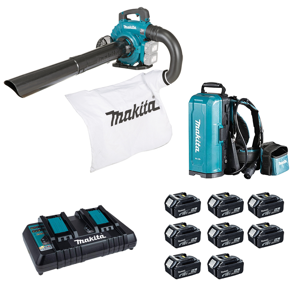 MAKITA aku usisavač-puhač za lišće DUB363ZV 8xAku 18+18V 5,0Ah