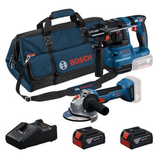 BOSCH aku set - bušaći čekić GBH 18V-22 + kutna brusilica GWS 18V-8