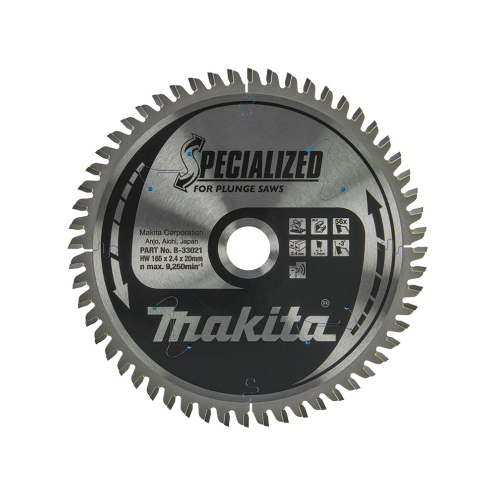 MAKITA list kružne pile za aluminij 165x20x2,4 mm, 56Z, Specialized B-33021