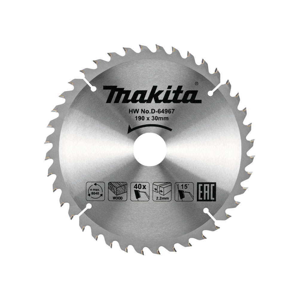 MAKITA list kružne pile za drvo 190x2,2x30 mm, 40Z, D-64967