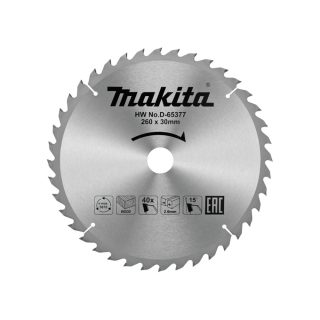 MAKITA list kružne pile za drvo 260x30 mm, 40Z, D-65377