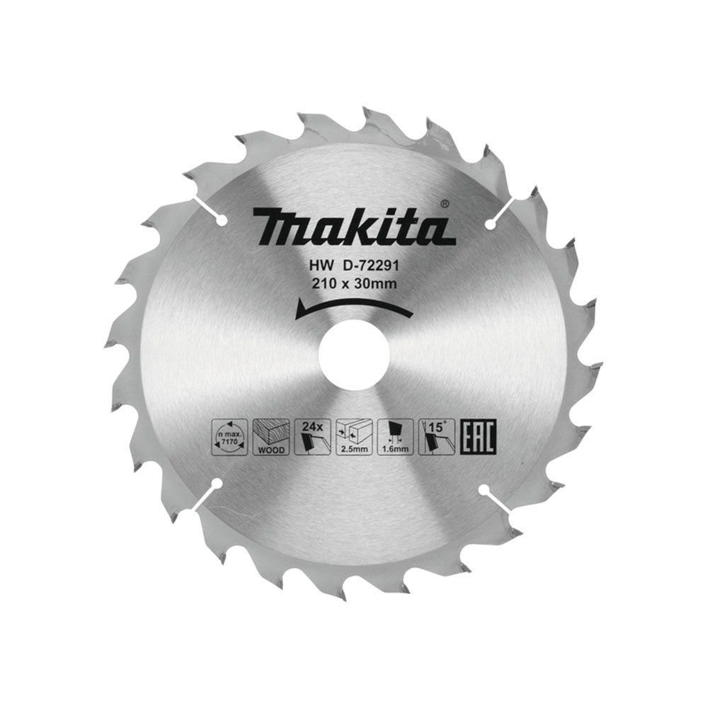 MAKITA list kružne pile za drvo 210x1,6x2,5x30 mm, 24Z, D-72291