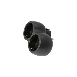 COMMEL razdjelnik 2x utičnica 16A crni 240-131