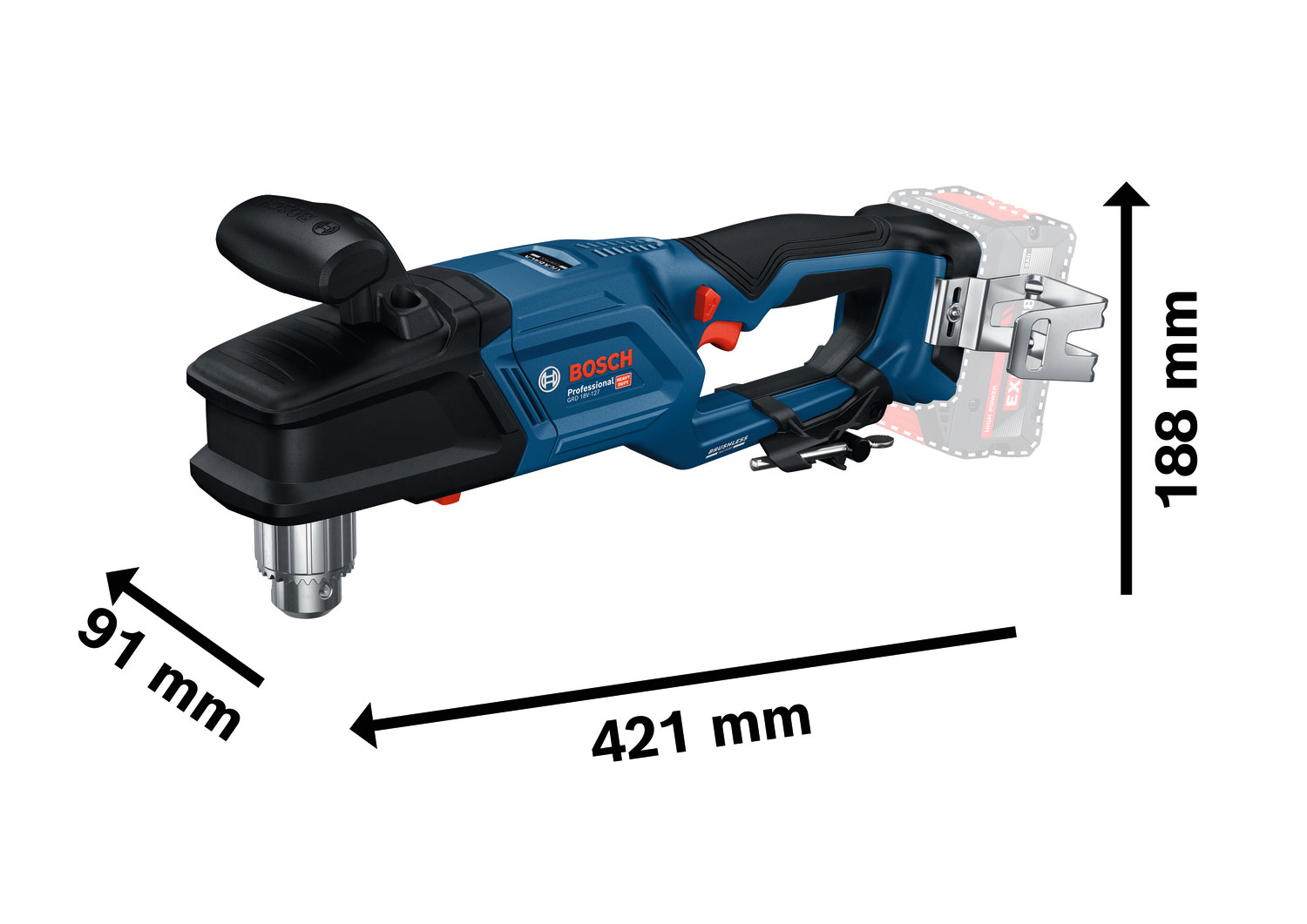BOSCH aku kutna bušilica GRD 18V-127 18V bez baterije - Slika 2