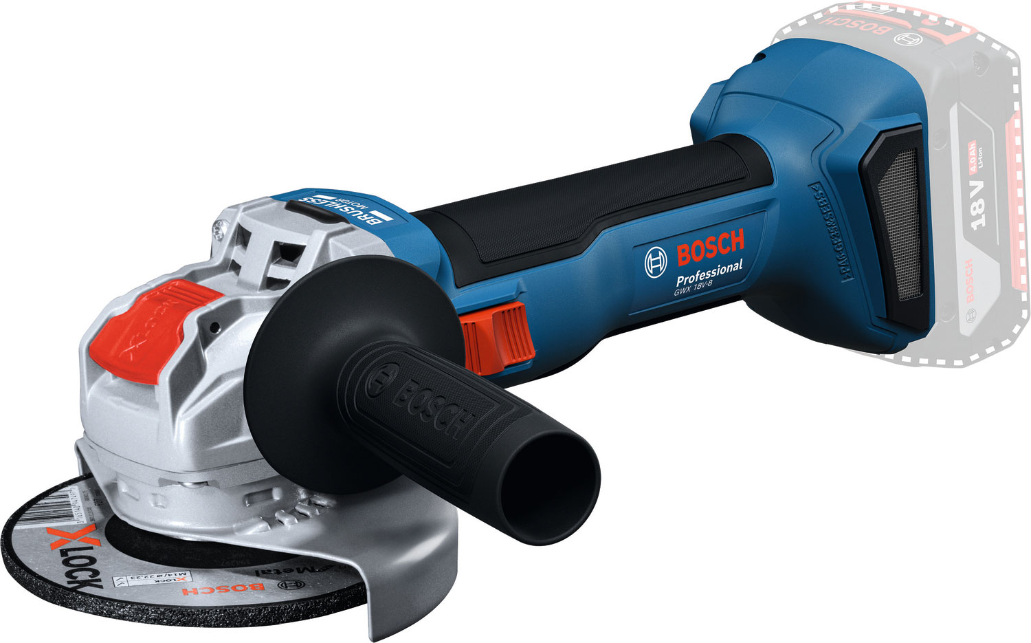 BOSCH aku kutna brusilica GWX 18V-8 18V bez baterije - Slika 2