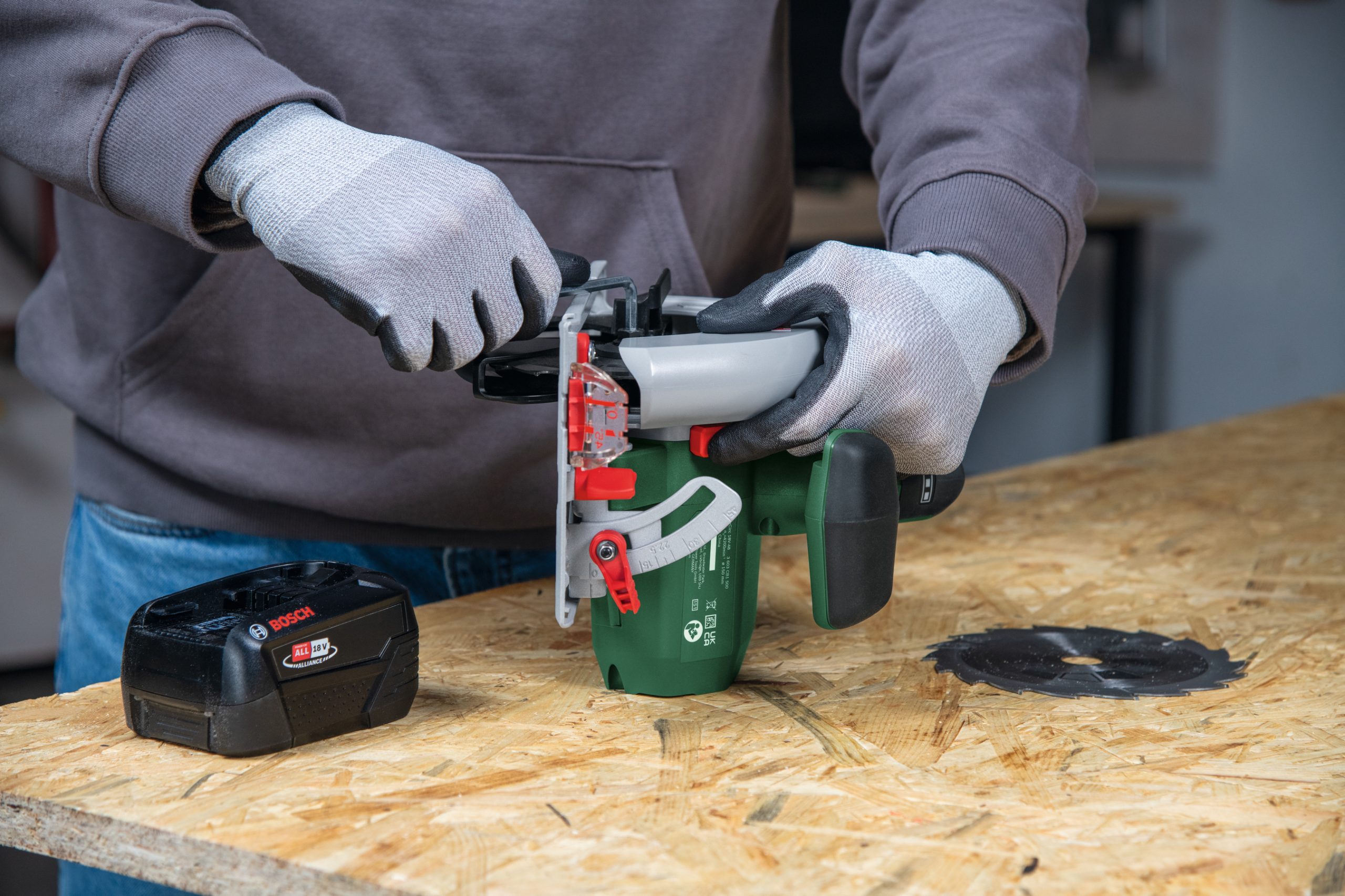 BOSCH aku ručna kružna pila EasyCirc 18V-48 18V bez baterije - Slika 2