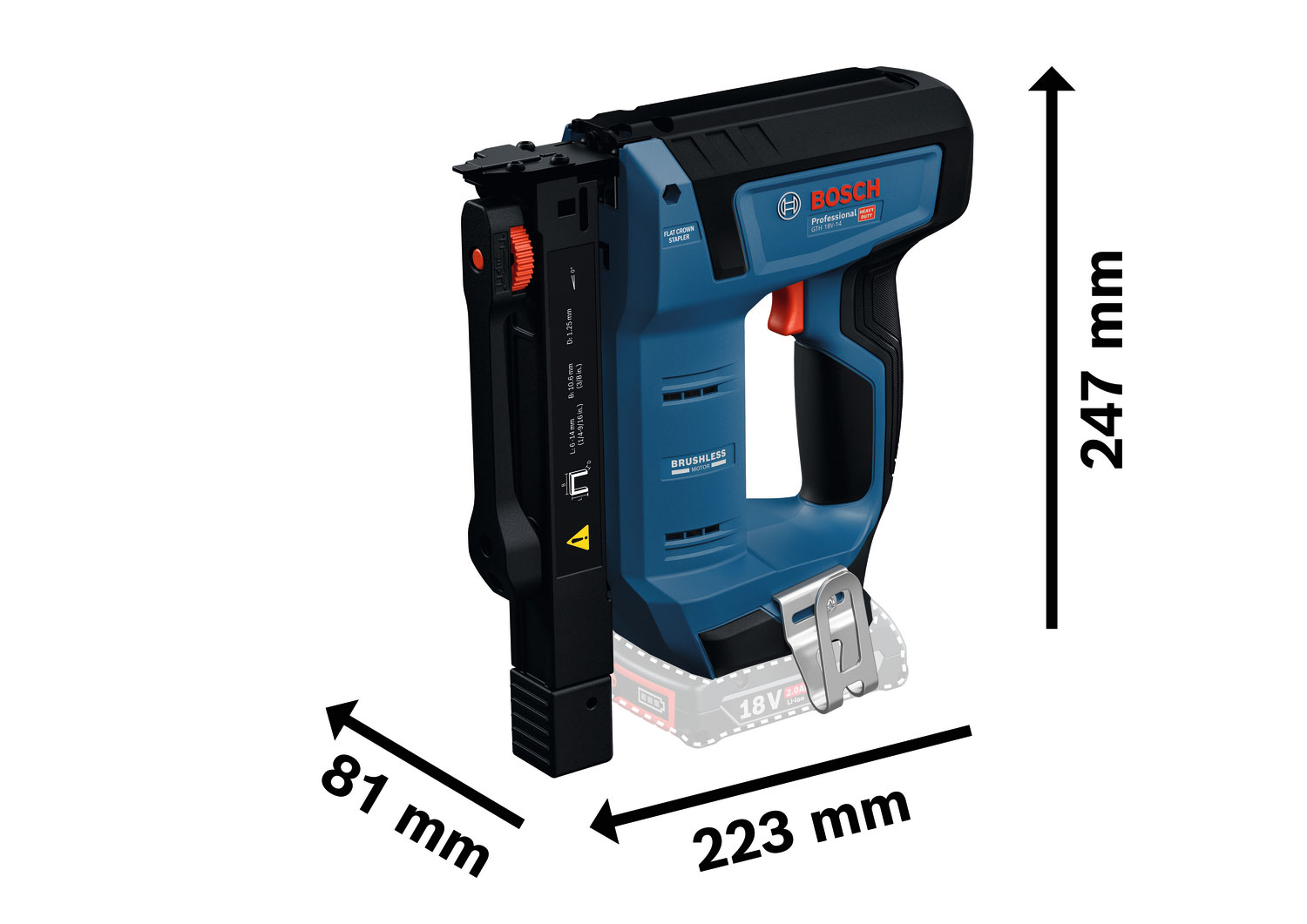 BOSCH aku klamerica GTH 18V-14 18V bez baterije L-Boxx - Slika 3