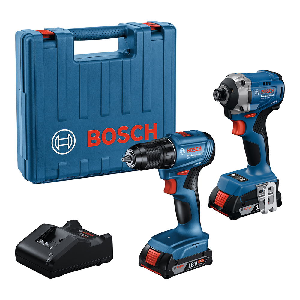 BOSCH aku set - aku odvijač GDR 18V-215 + aku bušilica GSR 185-LI