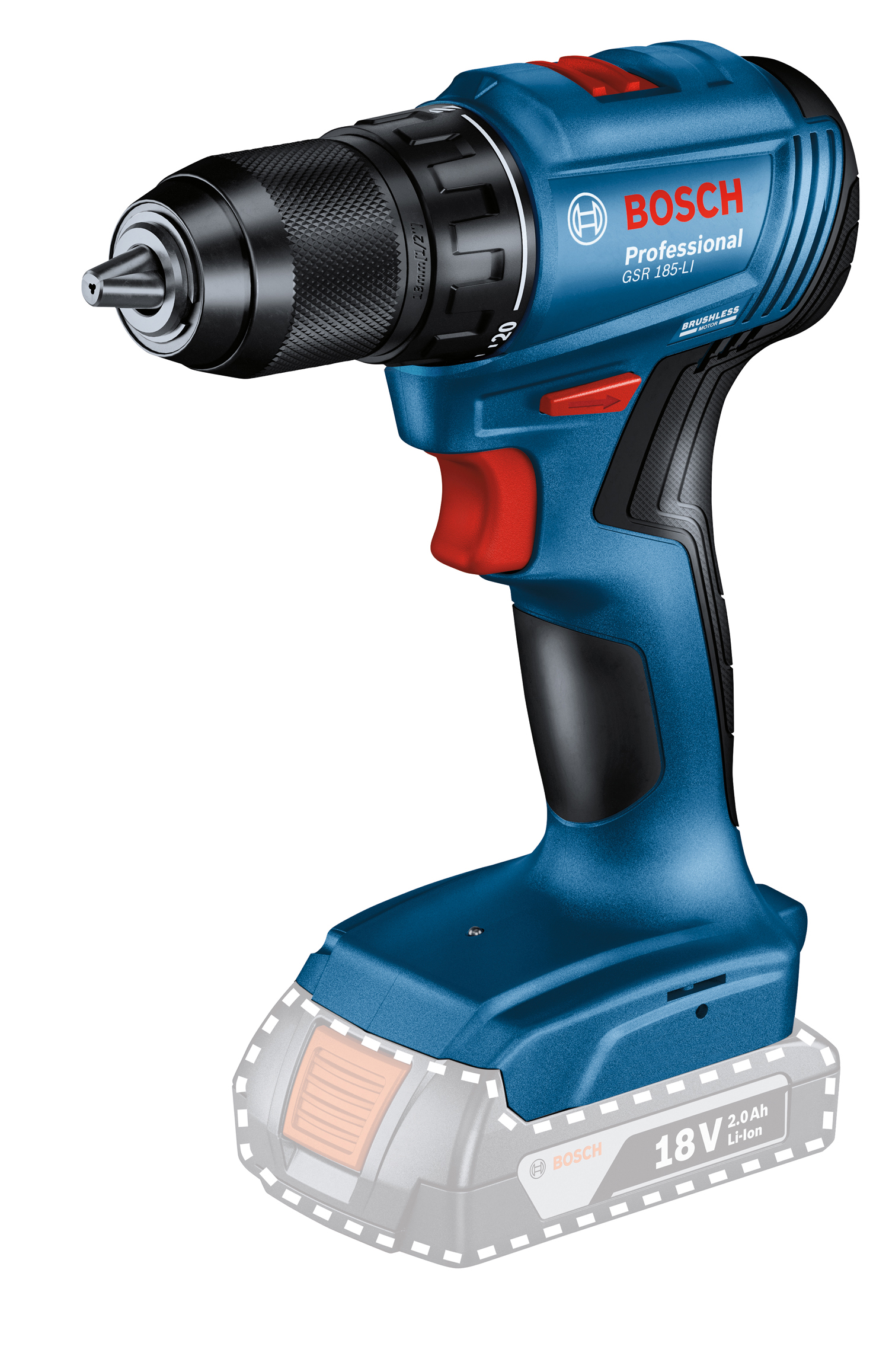 BOSCH aku set - aku odvijač GDR 18V-215 + aku bušilica GSR 185-LI - Slika 2