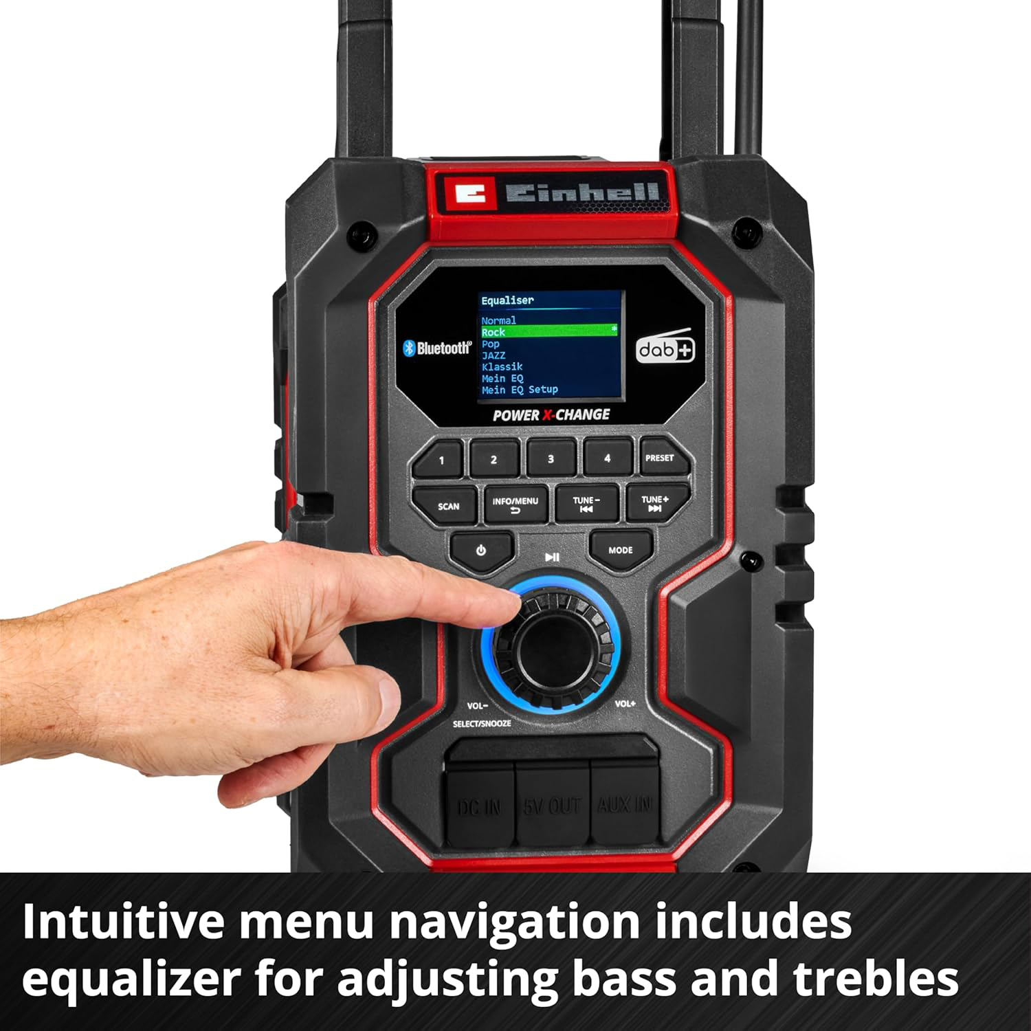 EINHELL aku bluetooth radio TE-CR 18 Li DAB+/FM/BT PXC 18V bez baterije - Slika 4