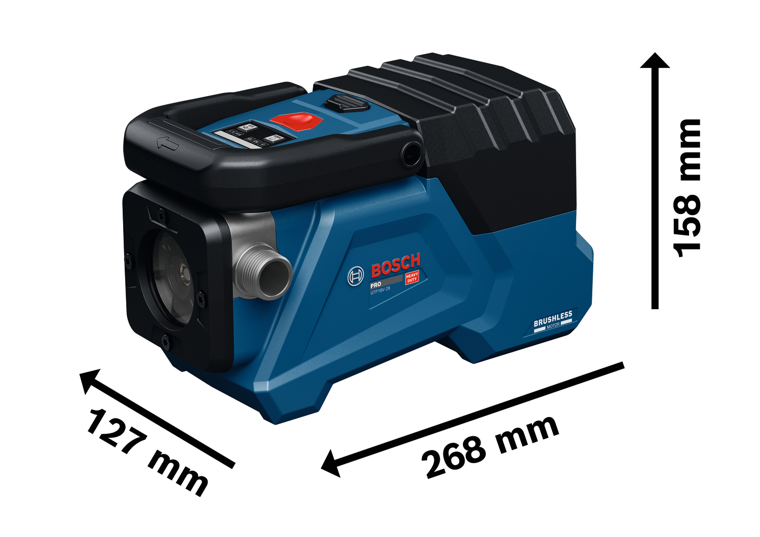 BOSCH aku pumpa za pretakanje vode GTP 18V-28 18V bez baterije - Slika 6
