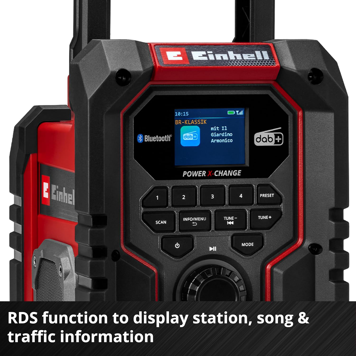 EINHELL aku bluetooth radio TE-CR 18 Li DAB+/FM/BT PXC 18V bez baterije - Slika 7