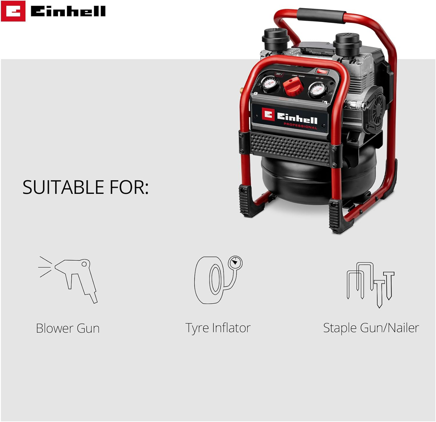 EINHELL aku kompresor SILENZOO 36/210 PXC 18+18V bez baterije - Slika 7