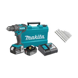 MAKITA aku udarna bušilica-odvijač DHP482RFE 2xAku 18V 3,0Ah kovčeg + set svrdala za kamen