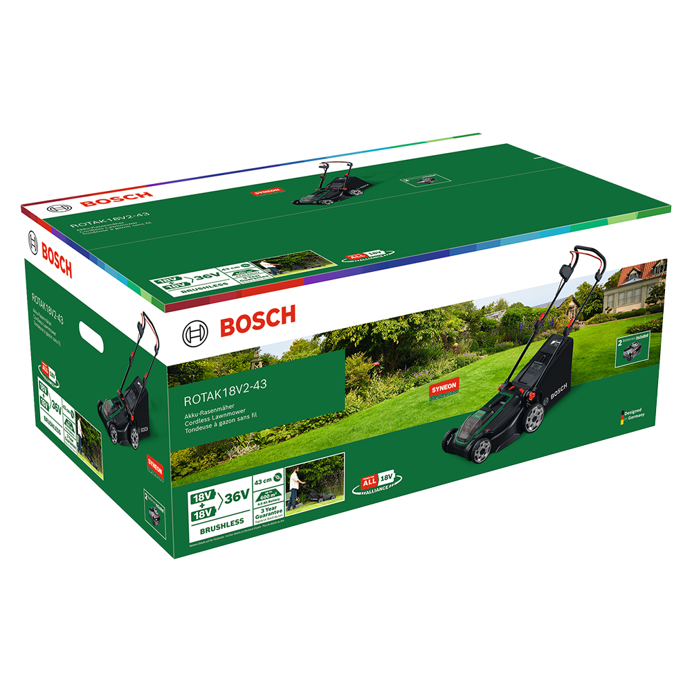 BOSCH aku kosilica za travu Rotak 18V2-43 2xAku 18V 4,0Ah - Slika 3
