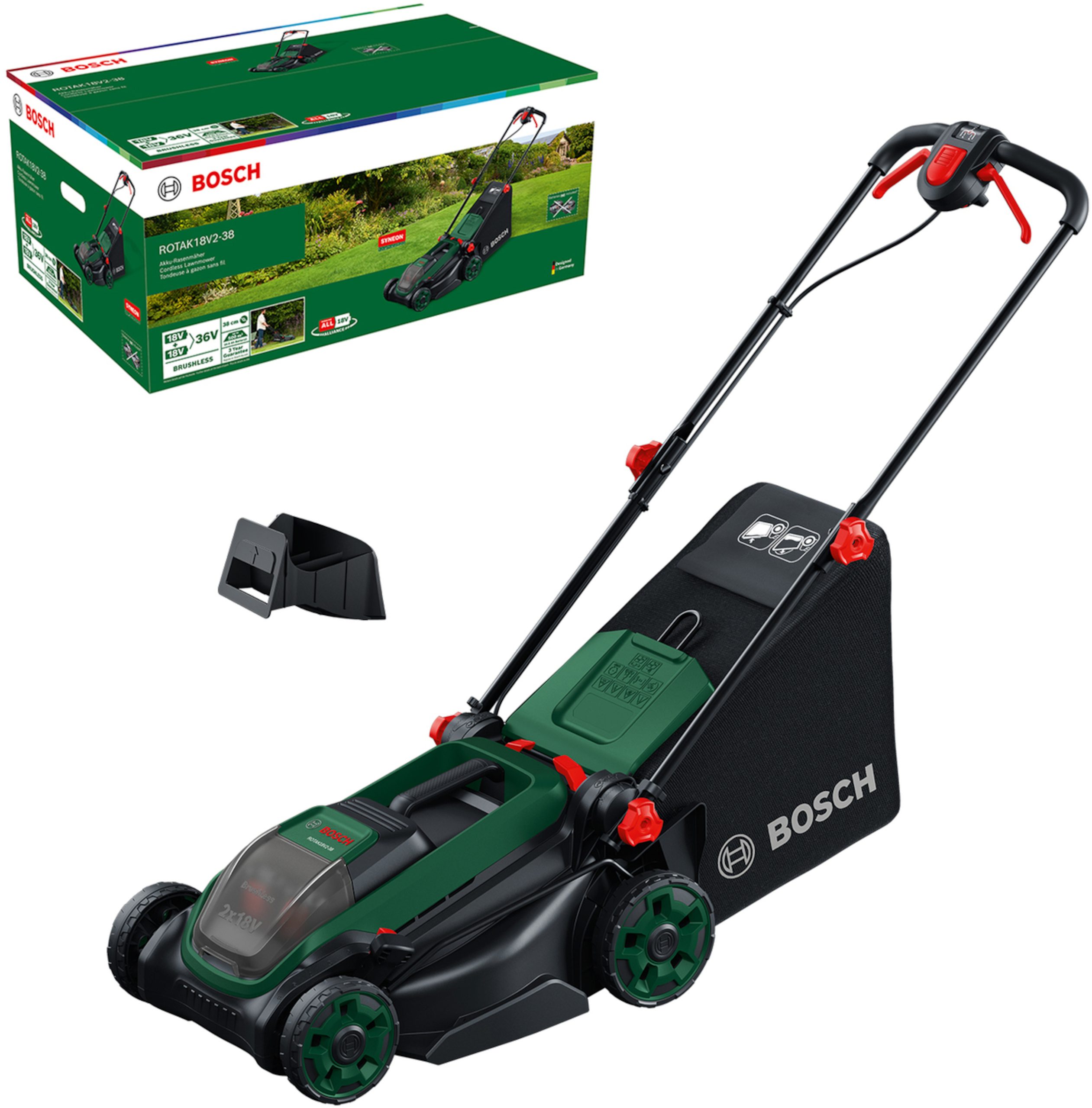 BOSCH aku kosilica za travu Rotak 18V2-38 18V bez baterije - Slika 2