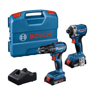 BOSCH aku set – udarna bušilica GDR 18V-215 + bušaći čekić GSB 185-LI 2xAku 18V 2,0Ah kovčeg