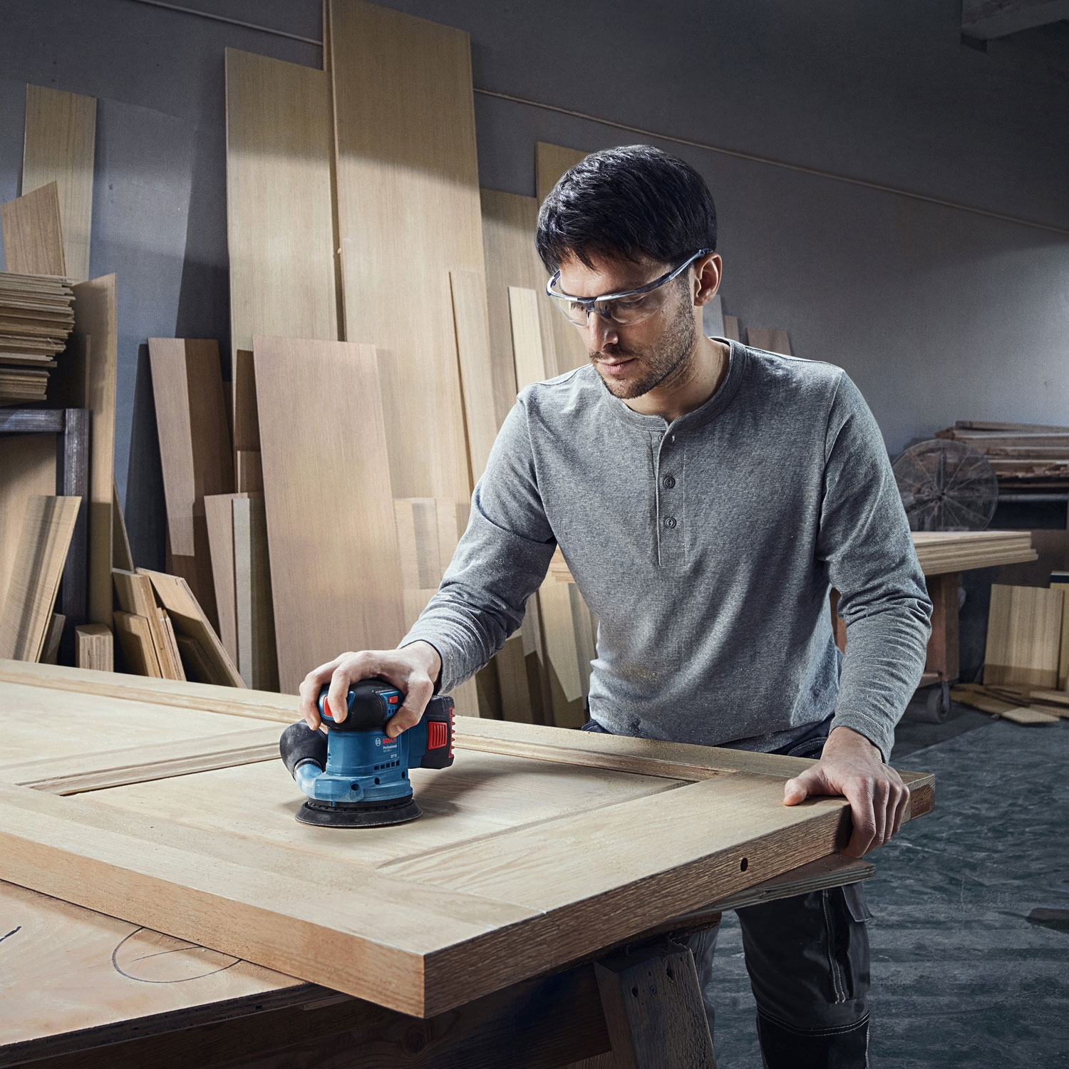 BOSCH aku ekscentarska brusilica GEX 185-LI 18V bez baterije L-Boxx - Slika 6