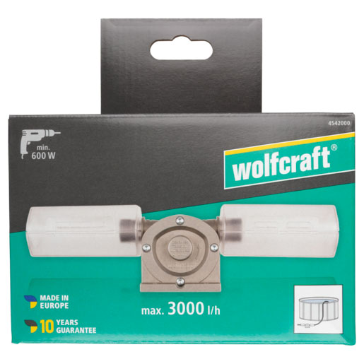 WOLFCRAFT pumpa za pretakanje za bušilicu metalna 3000l/h 1/2”, 3/4” W4542000 - Slika 8