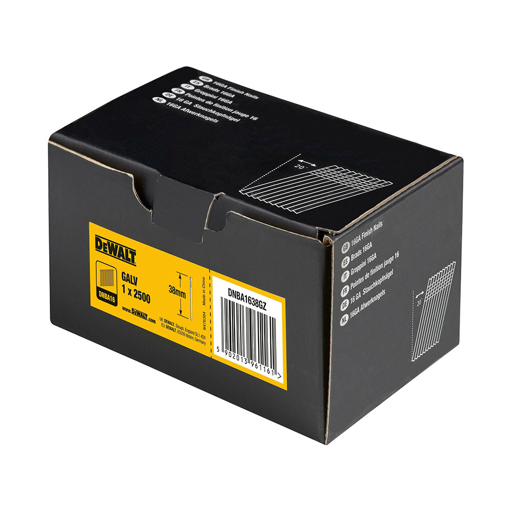 DEWALT čavli za drvo 38x1,6 mm, 2500 kom DNBA1638-GZ