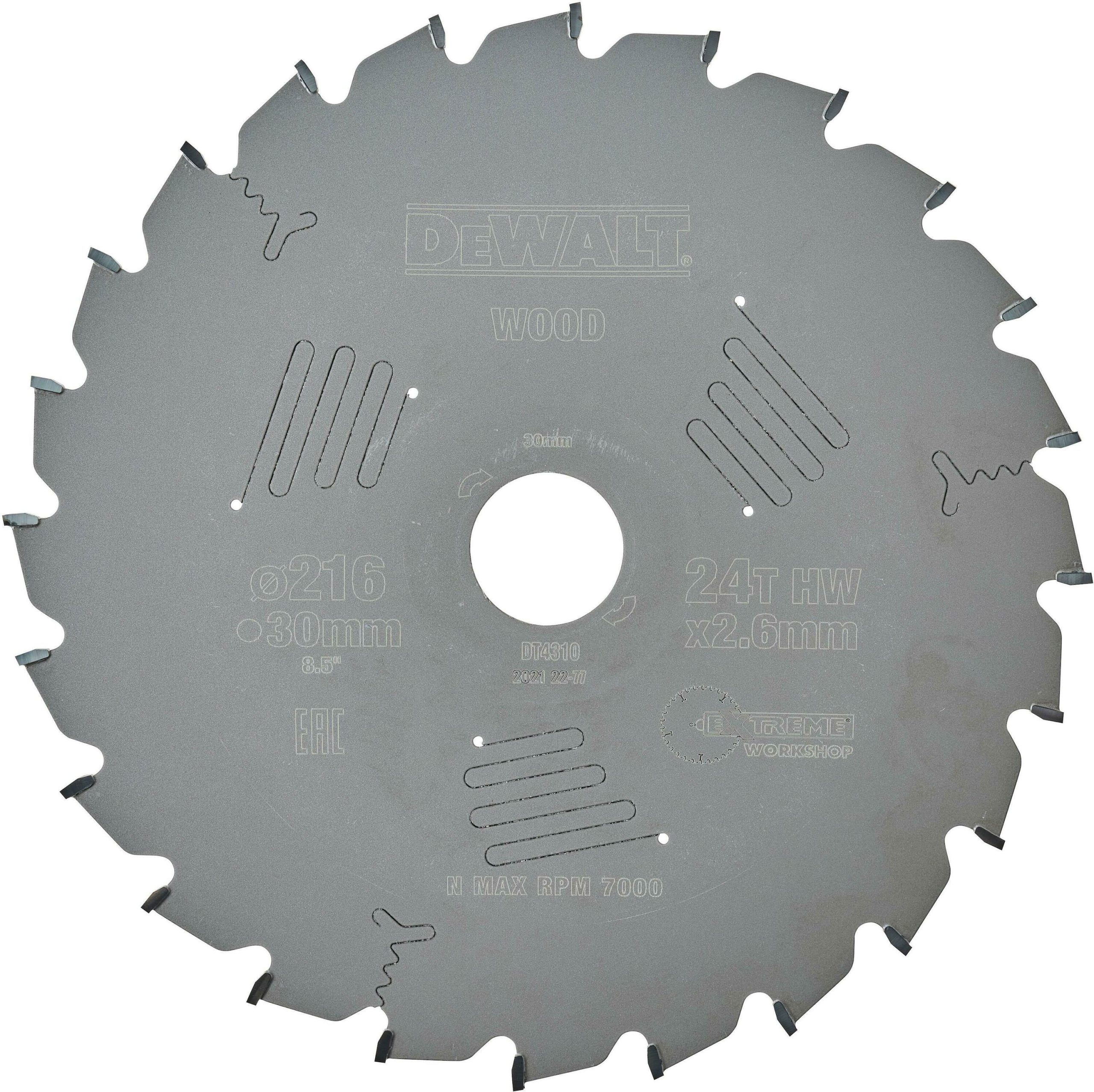 DEWALT list kružne pile 216x30x2,6 mm, 24Z DT4310-QZ - Slika 2