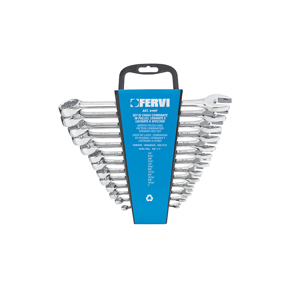 FERVI set viljuškasto-okastih ključeva 1/4"-1" 13 dj. 0199P-FRV