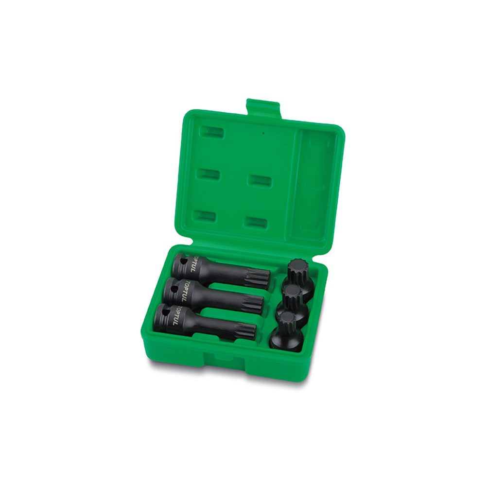 TOPTUL set nasadnih udarnih ključeva zvjezdasti M12, M14, M16, 6 dj. GDAI0601-TPL