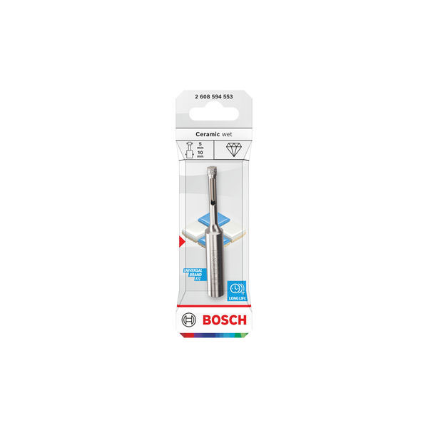 BOSCH dijamantno svrdlo za keramiku za moko bušenje, 5x10x30 mm - Slika 2