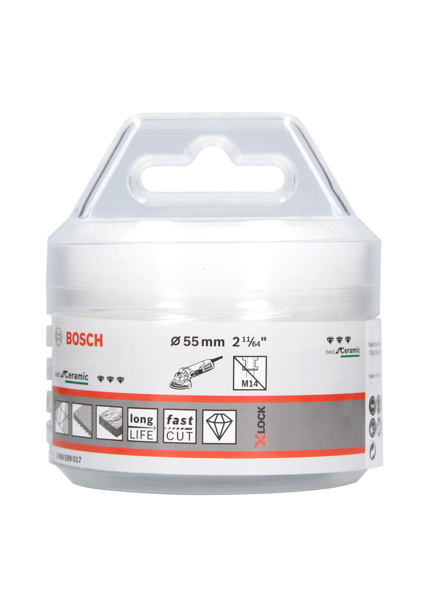 BOSCH dijamantno krunsko svrdlo za keramiku PRO Ceramic dry X-Lock, 55x35 mm - Slika 2