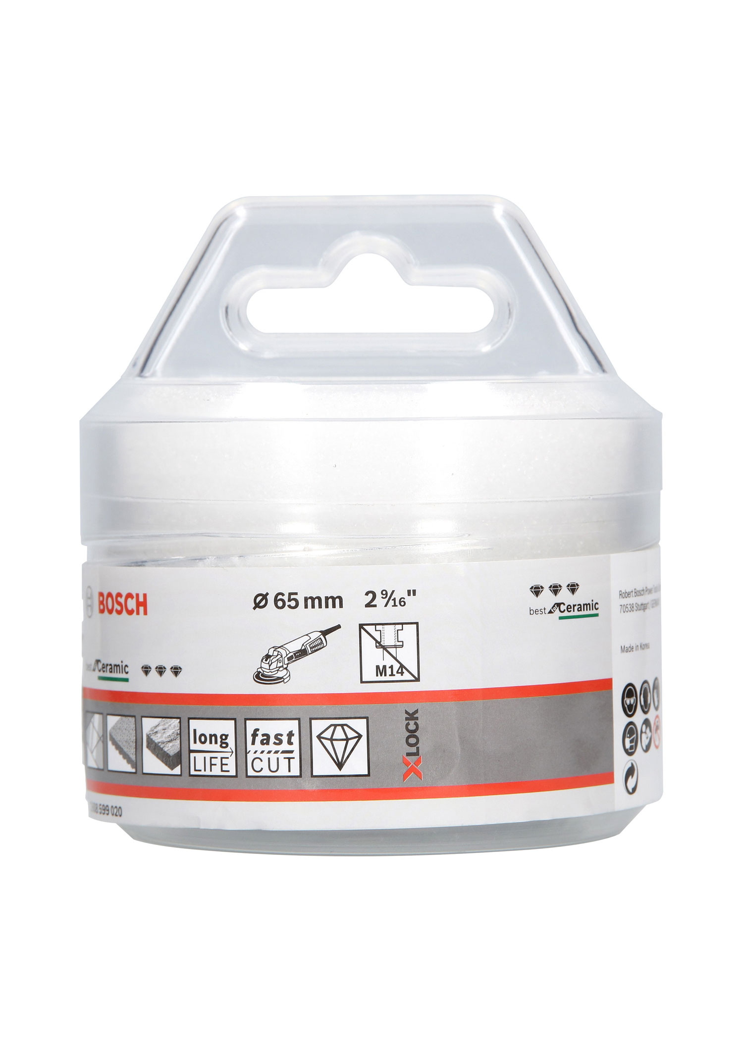 BOSCH dijamantno krunsko svrdlo za keramiku PRO Ceramic dry X-Lock, 65x35 mm - Slika 2