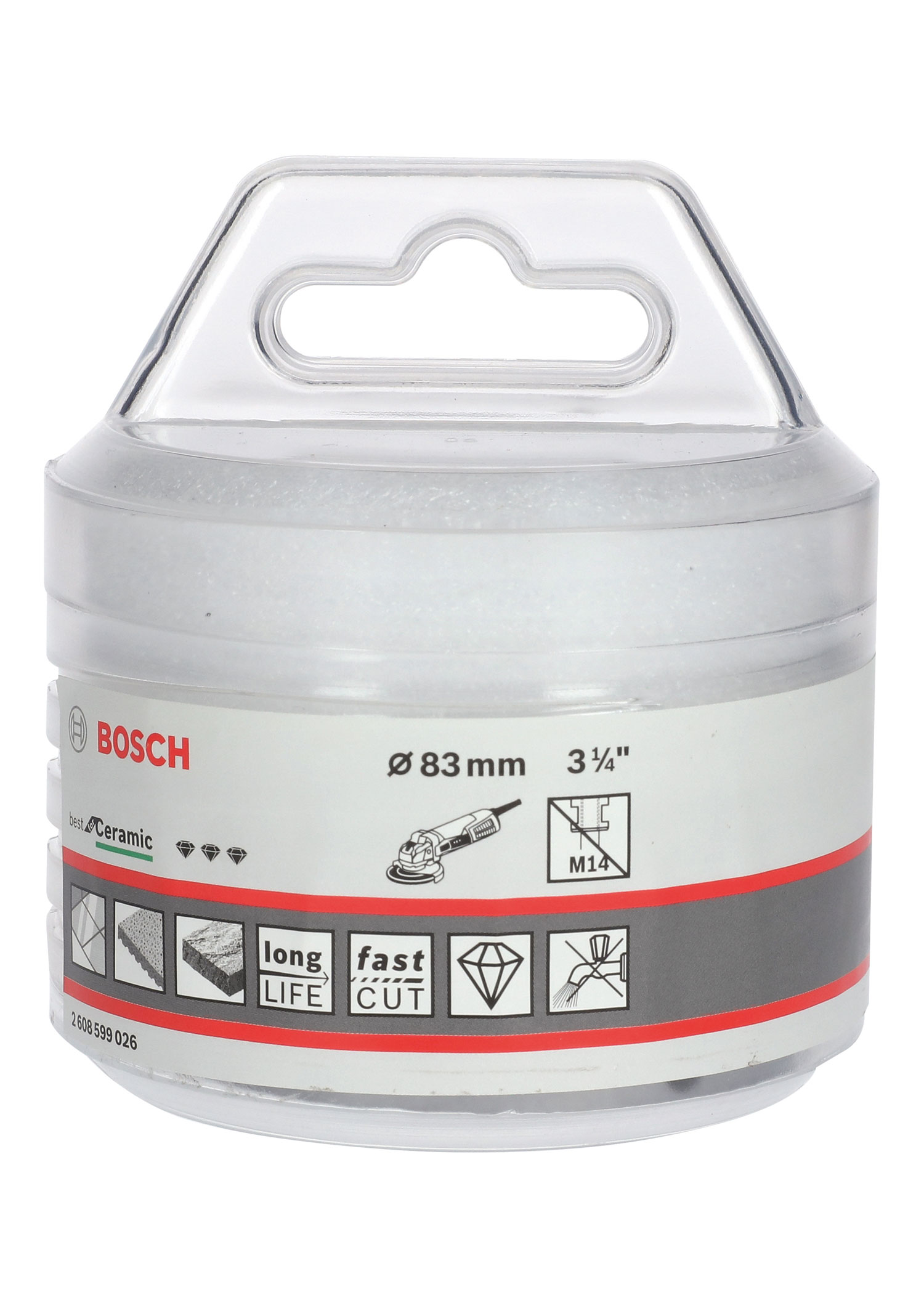 BOSCH dijamantno krunsko svrdlo za keramiku PRO Ceramic dry X-Lock, 83x35 mm - Slika 2