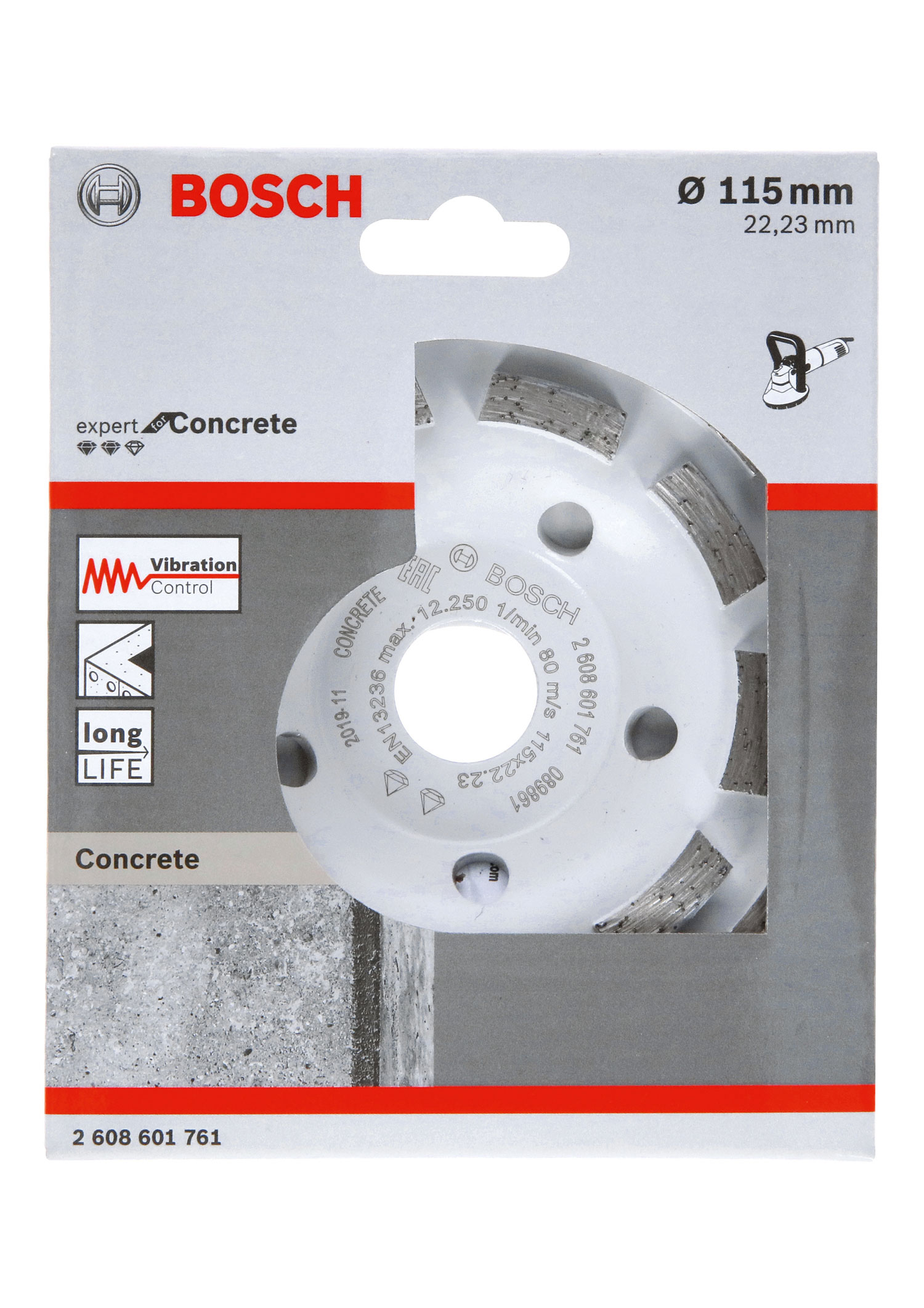 BOSCH dijamantna brusna ploča za beton PRO Concrete 115x22,23 mm - Slika 2