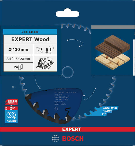 BOSCH list kružne pile za drvo 130x20x2,4 mm, 24Z, Expert Wood Circular - Slika 2