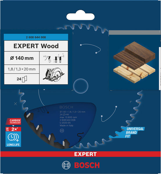 BOSCH list kružne pile za drvo 140x20x1,8 mm, 24Z, Expert Wood Circular - Slika 2