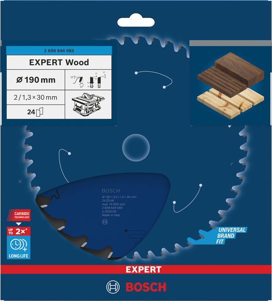 BOSCH list kružne pile za drvo 190x30x2,0 mm, 24Z, Expert Wood Circular - Slika 3