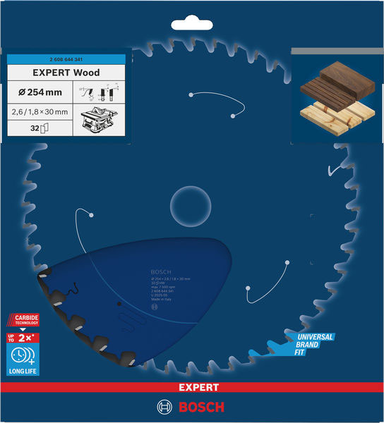BOSCH list kružne pile za drvo 254x30x2,6 mm, 32Z, Expert Wood Circular - Slika 2