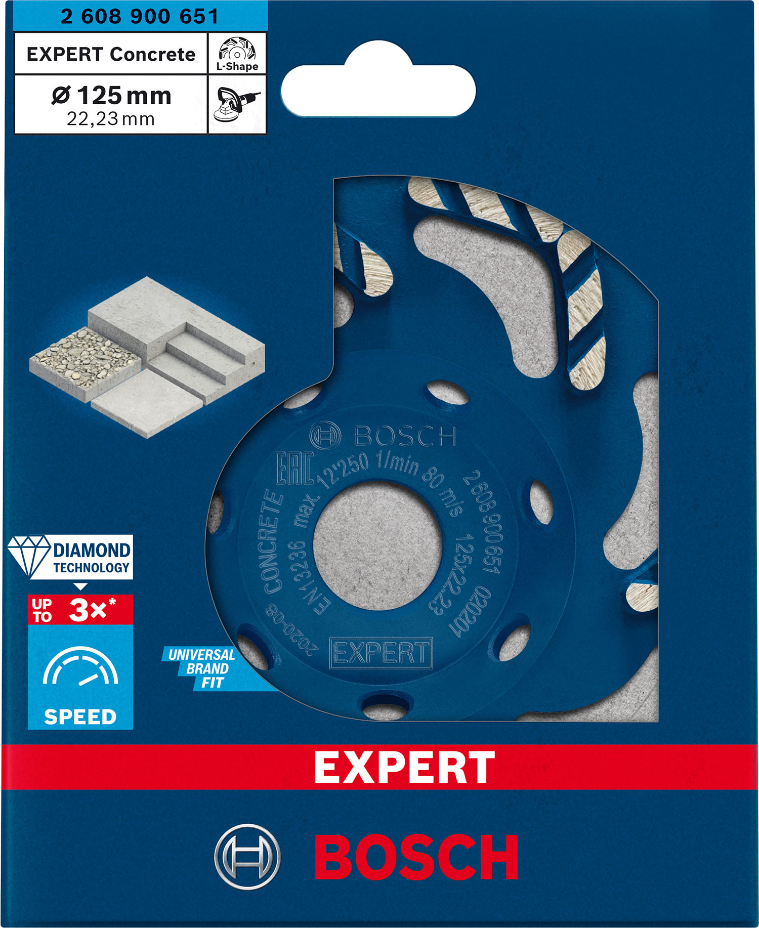 BOSCH dijamantna brusna ploča za beton EXPERT Concrete 125x22,23 mm - Slika 2